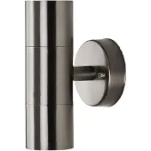 LINDBY Vägglampa utomhus Hakan , Aluminium / grå / zink, Rostfritt stål, Modern