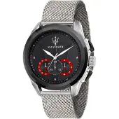 Maserati R8873612005 Traguardo Kronograf Svart Urtavla Herrklocka 45mm silver