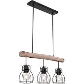 Globo Lighting Hänglampa Mina, dimbar, Ljust trä, Vardagsrum / matsal, Trä, Pendellampa