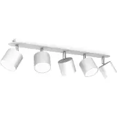 Eko-Light Takspotlight Cloudy med 5 lampor, vit , dimbar, Vitt / opal, Vardagsrum / matsal, Metall, Modern, Spotlight