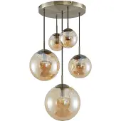 LINDBY Taklampa , Teeja, dimbara, Brons / antikmässing, Vardagsrum, Glas, Vintage / retro