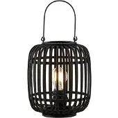 LINDBY Bordslampa Canyana , Svart, Vardagsrum / matsal, Trä, Lantlig / rustik, Bordslampa