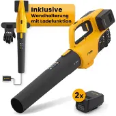 Stiga Batteridriven lövblås BL 300e Kit; 2x20 V; 2x4,0 Ah batteri; med vägghållare