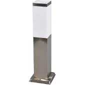 LINDBY Sockellampa Lorian, 45 cm, stål, IP44, E27 Lorian , dimbar, Aluminium / grå / zink, Rostfritt stål, Modern, Utomhuslampa