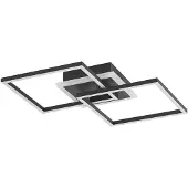 LINDBY LED taklampa Fjardo , dimbar, Svart, Vardagsrum / matsal, Aluminium / grå / zink, Modern, LED-taklampa