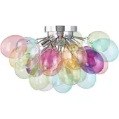 LUCANDE Taklampa Diborah , dimbar, Multifärgad, Vardagsrum / matsal, Glas, Design, Taklampa