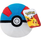 Jazwares Pokemon Plush Pokeboll Mjukdjur 10cm Great Ball