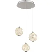 Globo Kristall pendellampa Virina, Genomskinlig / transpare, Vardagsrum / matsal, Kristall, Pendellampa