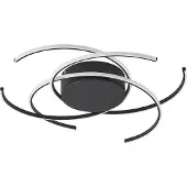 LINDBY LED taklampa Hamza , dimbar, Svart, Vardagsrum / matsal, Metall, Modern, LED-taklampa
