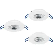 Eglo ZUJAR infälld set Ø90 3x340LM vit