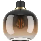 Eglo Glas pendellampa Oilella, dimbar, Svart, Vardagsrum / matsal, Glas, Pendellampa