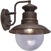 Globo Lighting Vägglampa utomhus Sella, dimbar, Brun / rost, Metall, Vintage, Utomhusvägglampa