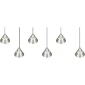 TRIO Lighting Pendellampa Romeo, Aluminium / grå / zink, Vardagsrum / matsal, Metall, Modern