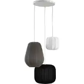 LINDBY Hänglampa Helin , dimbar, Multifärgad, Vardagsrum / matsal, Textil / tyger / siden, Skandinavisk, Pendellampa