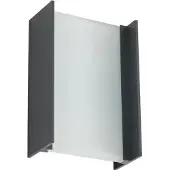LINDBY LED-utomhusvägglampa Selqa, husnummer, antracit, IP65 Selqa, Svart, Metall, Modern, Vägglampa utomhus