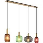 Globo Glas pendellampa Normy, dimbar, Multifärgad, Vardagsrum / matsal, Glas, Pendellampa