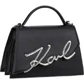 Karl Lagerfeld Handväska 'K/SIGNATURE 2.0' svart / silver