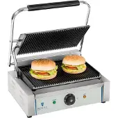 Royal Catering Kontaktgrill - 1 x 2200 W - räfflad