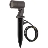 Arcchio Hemmani markspettspotlight, höjd 35 cm, antracit, aluminium, Svart, Aluminium / grå / zink, Modern