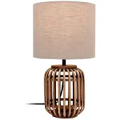 LINDBY Bordslampa , Marzanna, Trä, Vardagsrum, Tyg / textil, Boho