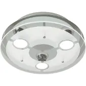 Eglo CABI taklampa i krom med satinerat och klart glas, 3L