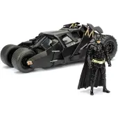 Jada Den Mörka Riddaren Batman Batmobil 2008 Metallbil + Figur