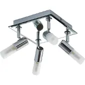 LINDBY Taklampa Zela , dimbar, Förkromad / silver, Badrum, Metall, Modern, Taklampa