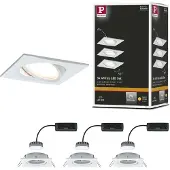 Paulmann 93678 LED-inbyggnadsbelysning Set 3 st 18 W Matt vit
