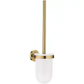 GROHE Essentials väggmonterad toalettborste med glashållare - Polished Cool Sunrise