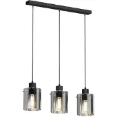 LINDBY Taklampa , Kourtney, dimbara, Svart, Vardagsrum, Glas, Modern