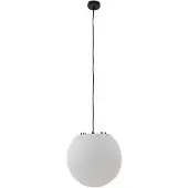 LINDBY utomhushänglampa Alea, vit, plast, Ø 38 cm Alea , dimbar, Vitt / opal, Syntetmaterial, Modern