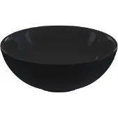 vidaXL Tvättställ blank svart Ø28x10 cm keramik