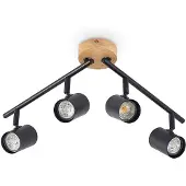 LINDBY Spotlight tak Xiomara , dimbar, Svart, Vardagsrum / matsal, Metall, Modern, Taklampa