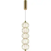 Maytoni Pendellampa Golden Cage, Mässing / guld, Vardagsrum / matsal, Metall