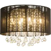 Globo Taklampa Sierra, Svart, Vardagsrum / matsal, Textil / tyger / siden, Taklampa