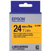 Epson LK-6YBP | svart text - pastellgul tejp | 24mm (original)