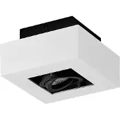 Arcchio spot Vince, 14 x cm, vit/svart, GU10 VINCE , dimbar, Vitt / opal, Hall, Aluminium / grå / zink, Modern, Spotlight