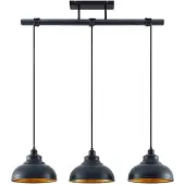 LINDBY Hänglampa Emna , dimbar, Svart, Vardagsrum / matsal, Metall, Vintage, Pendellampa