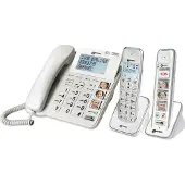 Geemarc Telecom Pack SENIOR 295 Fast seniortelefon Telefonsvarare, Kamera knapp, inkl. sladdlös handenhet Belyst display Vit