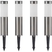 LINDBY Solcellslampa Sirita , Aluminium / grå / zink, Rostfritt stål, Modern, Solcellslampor