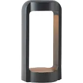 LUCANDE LED pollare Habsa , Svart, Aluminium / grå / zink, Modern, LED-utomhuslampa