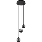 LUCANDE Taklampa , Hayley, Svart, Vardagsrum, Glas, Design