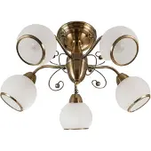 LINDBY Taklampa Corentin , dimbar, Brun / mässing, Vardagsrum / matsal, Glas, Antik, Taklampa
