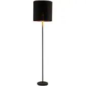 LINDBY Golvlampa Nymar , Svart, Vardagsrum / matsal, Textil / tyger / siden, Modern, Golvlampa