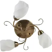 LINDBY Taklampa Amedea , dimbar, Brun / mässing, Vardagsrum / matsal, Glas, Antik, Taklampa