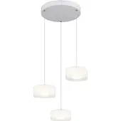 Globo Pendellampa Belinda, Vitt / opal, Vardagsrum / matsal, Glas
