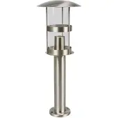 LINDBY sockellampa Noemi, grå, stål, 50 cm, IP44 Noemi, Aluminium / grå / zink, Rostfritt stål, Modern, Utomhuslampa