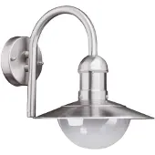 LINDBY Vägglampa utomhus Damion , dimbar, Aluminium / grå / zink, Rostfritt stål, Modern