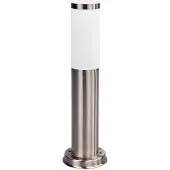 LINDBY sockellampa Kristof, stål, 45 cm hög, E27 Kristof, Aluminium / grå / zink, Rostfritt stål, Modern, Utomhuslampa