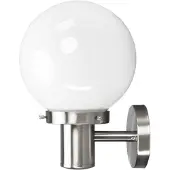 LINDBY Vägglampa utomhus SAMUEL , dimbar, Aluminium / grå / zink, Rostfritt stål, Modern